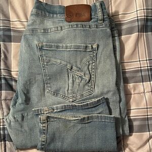 Seeded & Sewn, Adam Athletic Fit Men's Blue Jeans